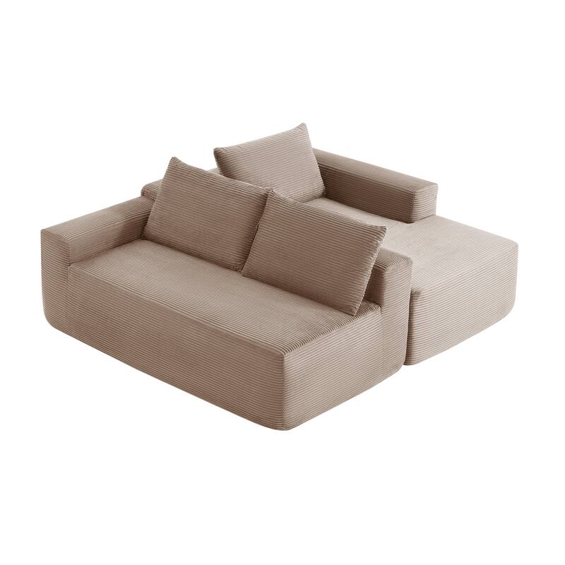 105" Cloud Sectional Couch with L-Shape Chaise,Modern Modular Sofa with Deep Seat, Upholstered Couches for Living Room