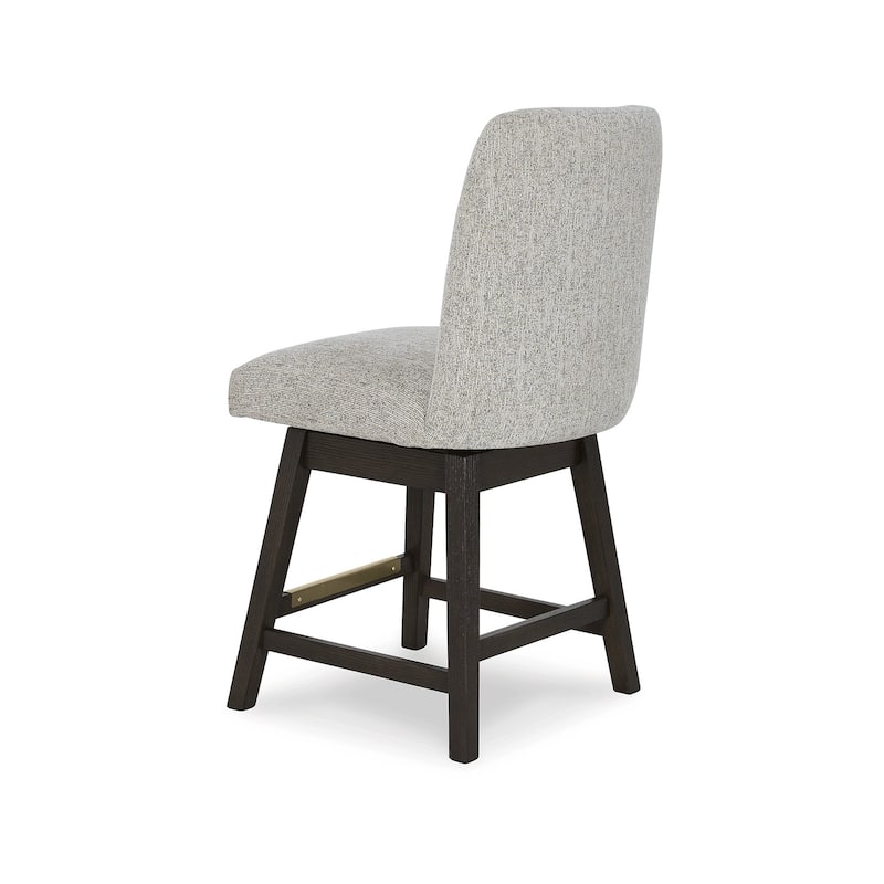 Signature Design by Ashley Burkhaus Beige/Dark Brown Counter Height Barstool （Set of 2) - 20" W x 24.5" D x 40.5" H