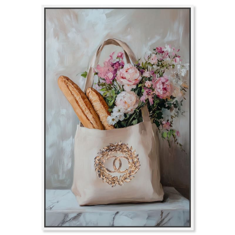 Chic Carryall I Canvas by Art Remedy - White - 10" x 15"