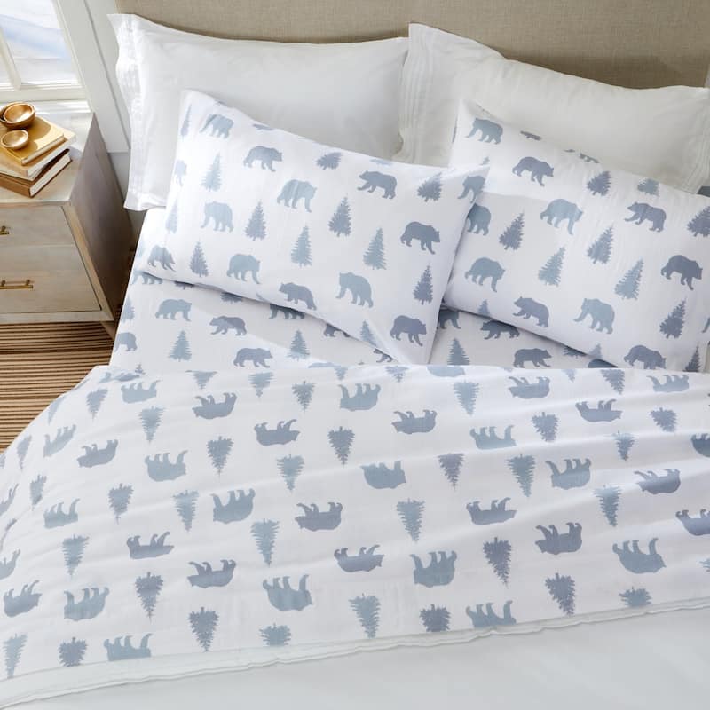 Market & Place Cotton Flannel Novelty Printed Sheet Set