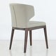 preview thumbnail 4 of 8, Cabo Mid-century Modern Faux Leather Wingback Chair with Solid Wood Base - Wood Base