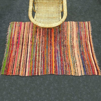 Aakriti Eco-Friendly Chindi Rugs - (5x3 Feet)
