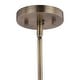 preview thumbnail 11 of 10, Euclid Mercury Glass/ Brass Mid-Century Modern Pendant Light