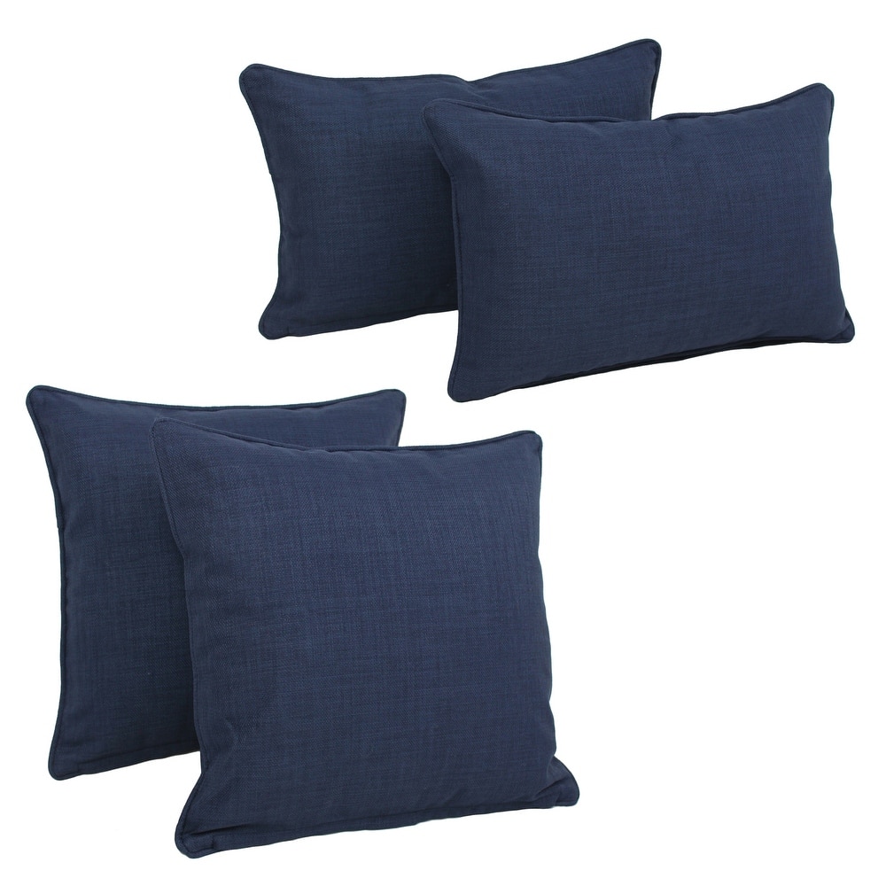 Blazing Needles Delaney Indoor/Outdoor Throw Pillow Set (Set of 4)