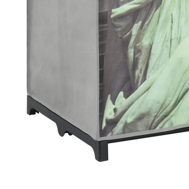 vidaXL Wardrobe New York 29.5"x17.7"x63" Fabric - 29.5" x 17.7" x 63"
