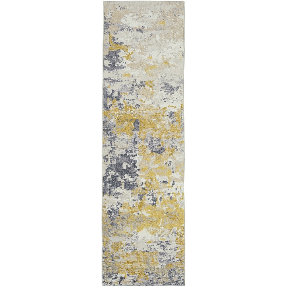 Domani Comfort Abstract & Contemporary Ombre Faux Fur Area Rug