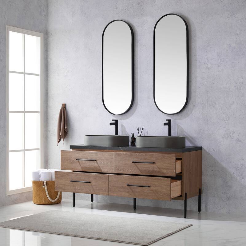 Miseno MV-705160O Trento 60" Free Standing Double Basin Vanity Set