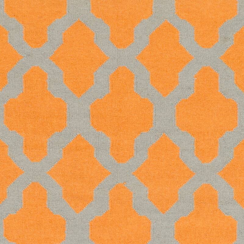Hand-Woven Ashley Lattice Reverisble Flatweave Wool Area Rug - 5' x 8'