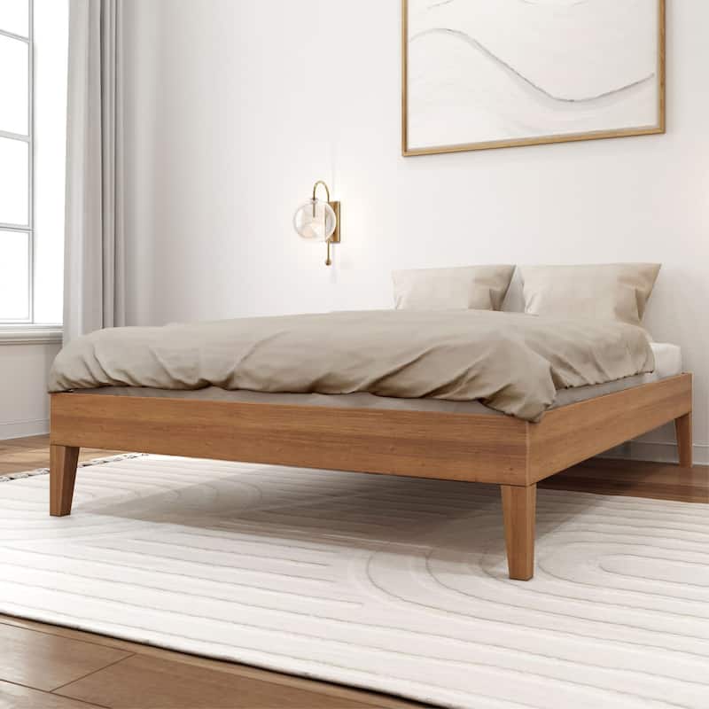 Plank and Beam Full-Size Platform Bed - Pecan