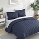 preview thumbnail 7 of 15, Nautica Solid Brushed Jersey Reversible Quilt Set