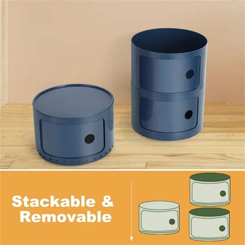 Sliding Barrel Modern Bedroom Nightstand