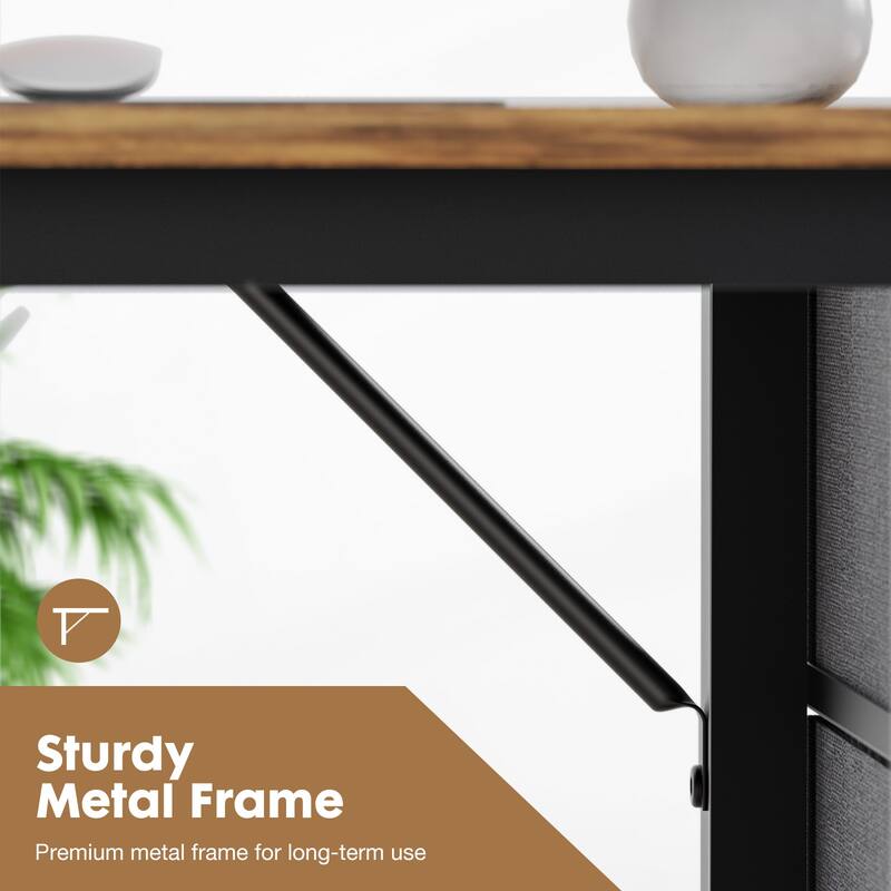 Modern Computer Office Desk with 2 Storage Drawers