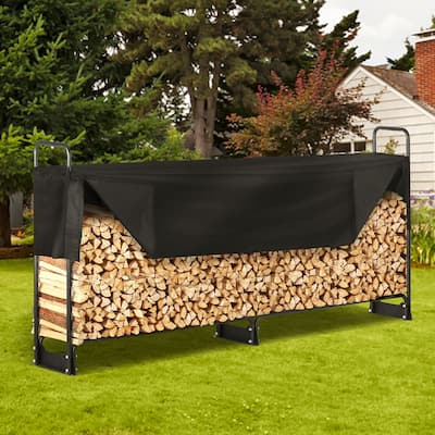 VEVOR Outdoor Firewood Rack with Cover Firewood Holder
