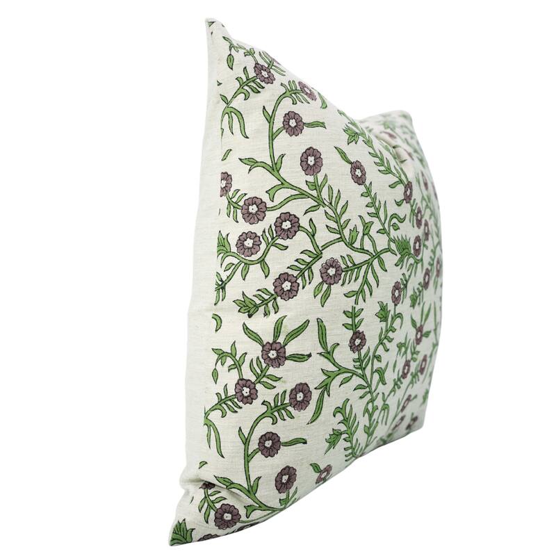 Fabdivine Cozy Floral Cushion Cover for Couch, Fall Gift Farmhouse Throw Home Décor 16x16 Inches Linen Pillowcase, Shehjan