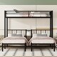 preview thumbnail 3 of 11, Twin XL over Twin & Twin Bunk Bed Metal Triple Bunk Bed