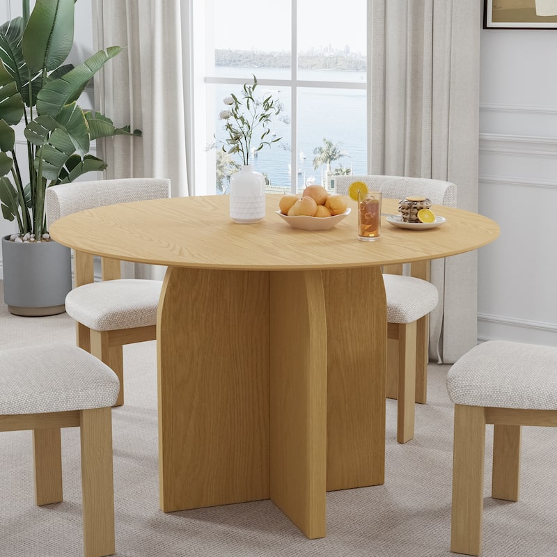 Solid Wood Round Dining Table for 4-8 People Nordic style