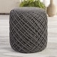 preview thumbnail 6 of 13, Vaughn Indoor/ Outdoor Solid Cylinder Pouf - 16"X16"X18"