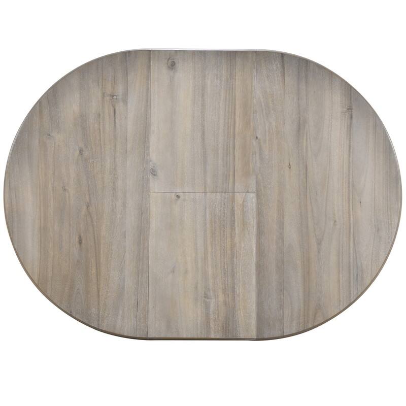 Round Wood Dining Table, Farmhouse Round Extendable Dining Table Kitchen Table for Dining Room, Kitchen