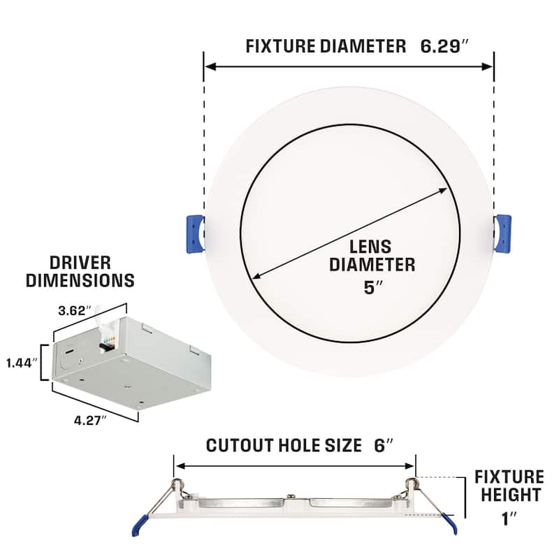Westinghouse Lighting 10-Watt (65-Watt Equivalent) Slim Recessed LED Downlight, Color Temperature Selectable