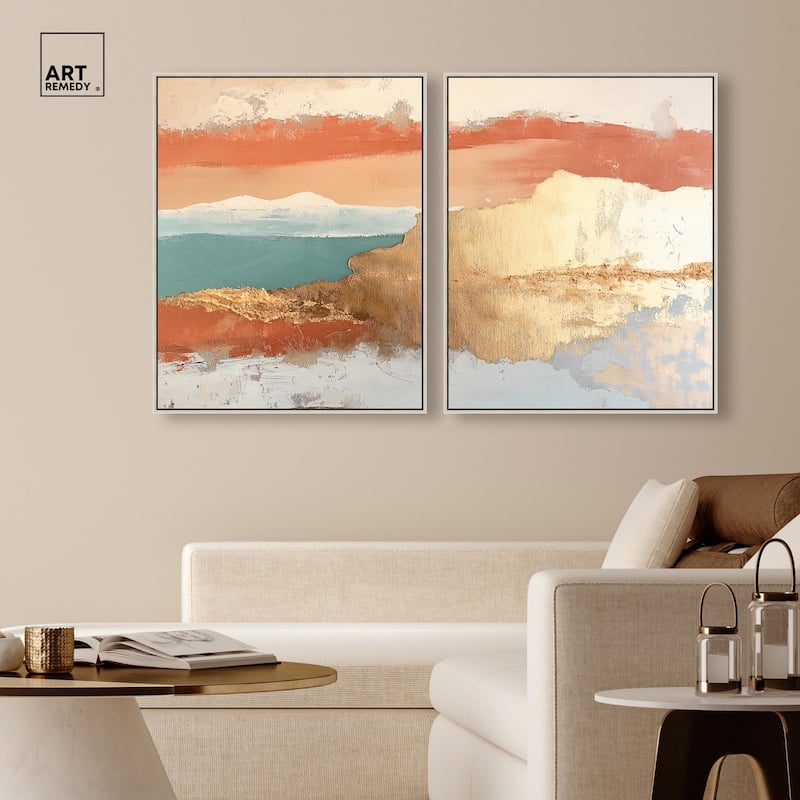Earthy Glow I Canvas Set of 2 by Art Remedy