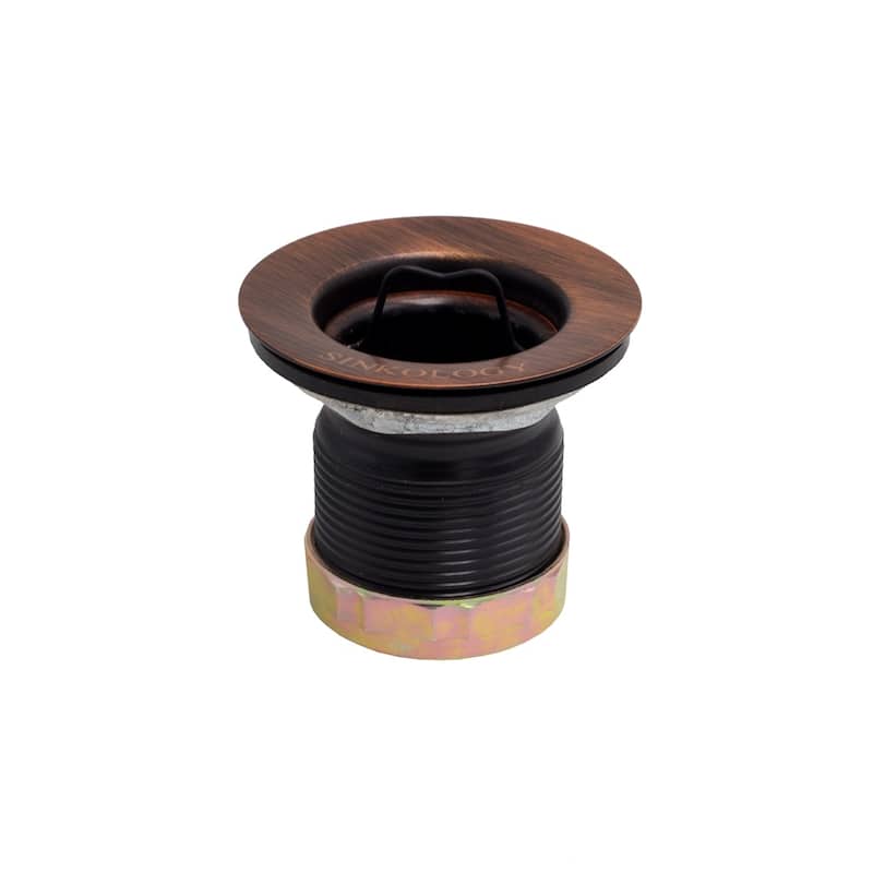 SinkSense Antique Copper 2" Jr. Basket Strainer Drain with Removable Basket