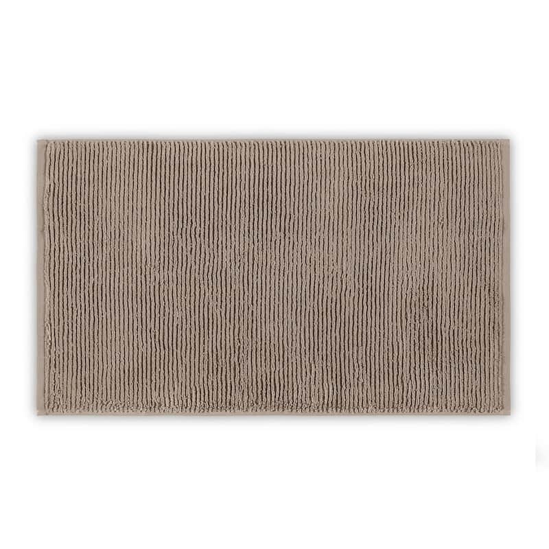 Slim Ribbed Bath Towel - Cobble Stone