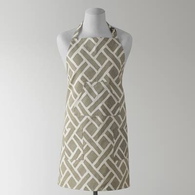 Exclusive Fabrics Martinique Printed Cotton Apron - 27 X 34