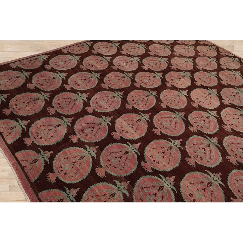 Hand Knotted Michaelian & Kohlberg Brown Tibetan 100% Wool Area Rug