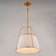 preview thumbnail 11 of 10, Marion 1-Light Mid-Century Modern Cone Pendant with White Fabric Shade, Adj Ht Ceiling Chandelier Dining Room Fixture