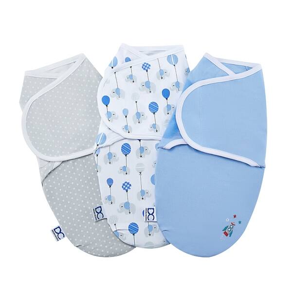 slide 2 of 6, Delta Children Little Lambs Adjustable Swaddle Wrap 100% Cotton Size Extra Small - Extra Small - Extra Small Blue