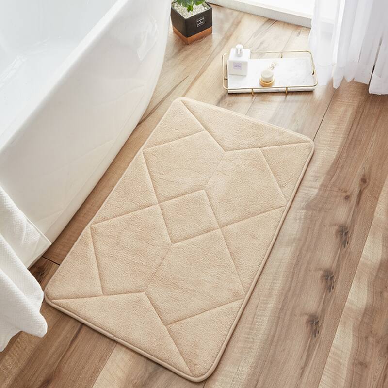 Memory Foam Absorbent Thick Bath mats Quick Dry Comfy Non Slip Home Floor Shower Rugs