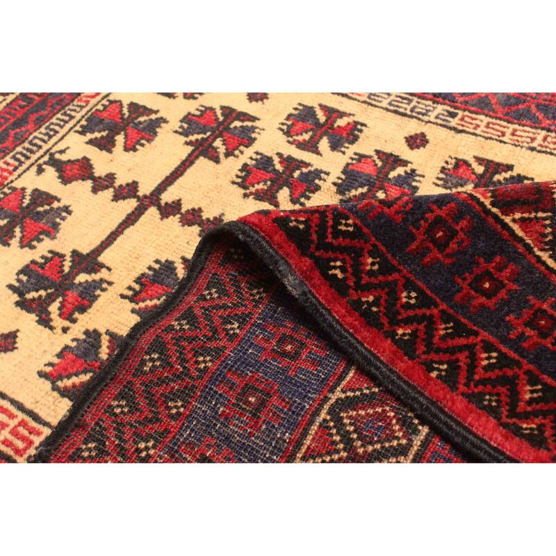 ECARPETGALLERY Hand-knotted Teimani Tan Wool Rug - 2'7 x 4'0