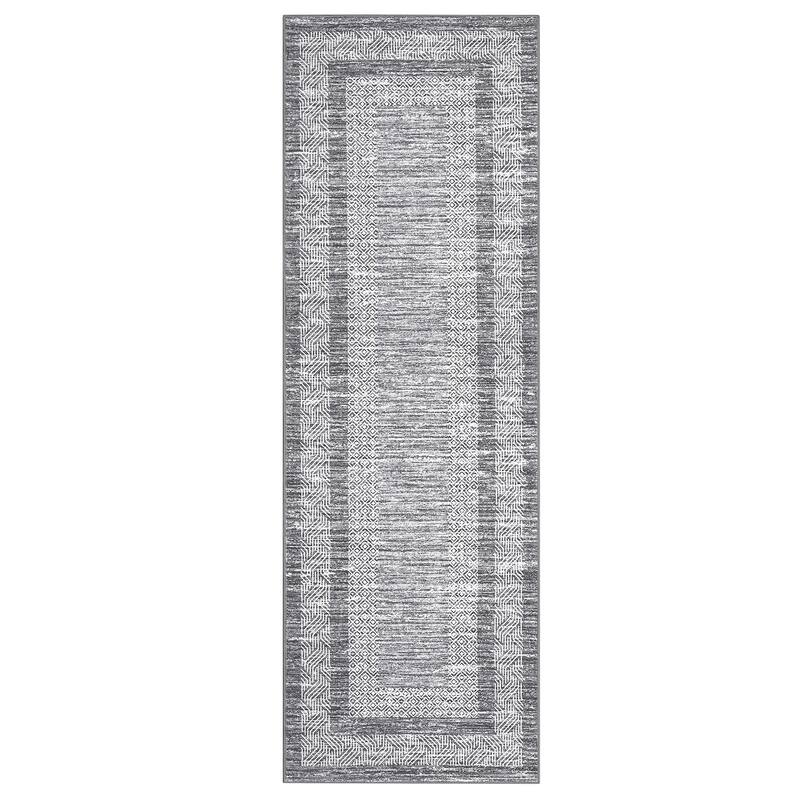 Modern Geometric Area Rugs for Living Room Bordered Rugs Indoor Printed Rug for Bedroom, Office