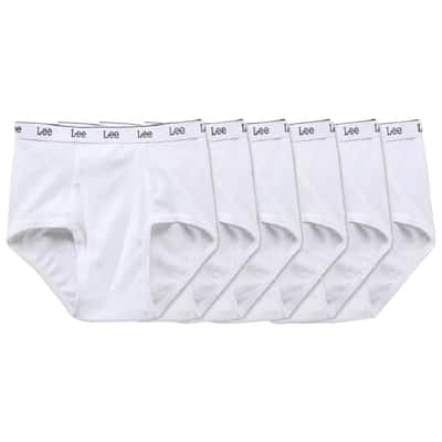Lee Mens Cotton TagFree Briefs 6Pack Comfortable Everyday Underwear Size M