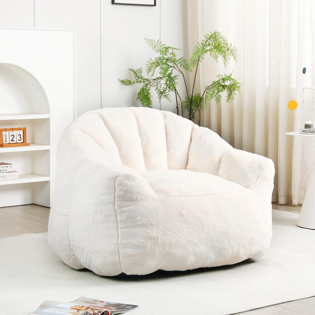 Bean Bag Chair, Bean Bag Sofa Chair with Armrests, Stuffed High-Density Foam