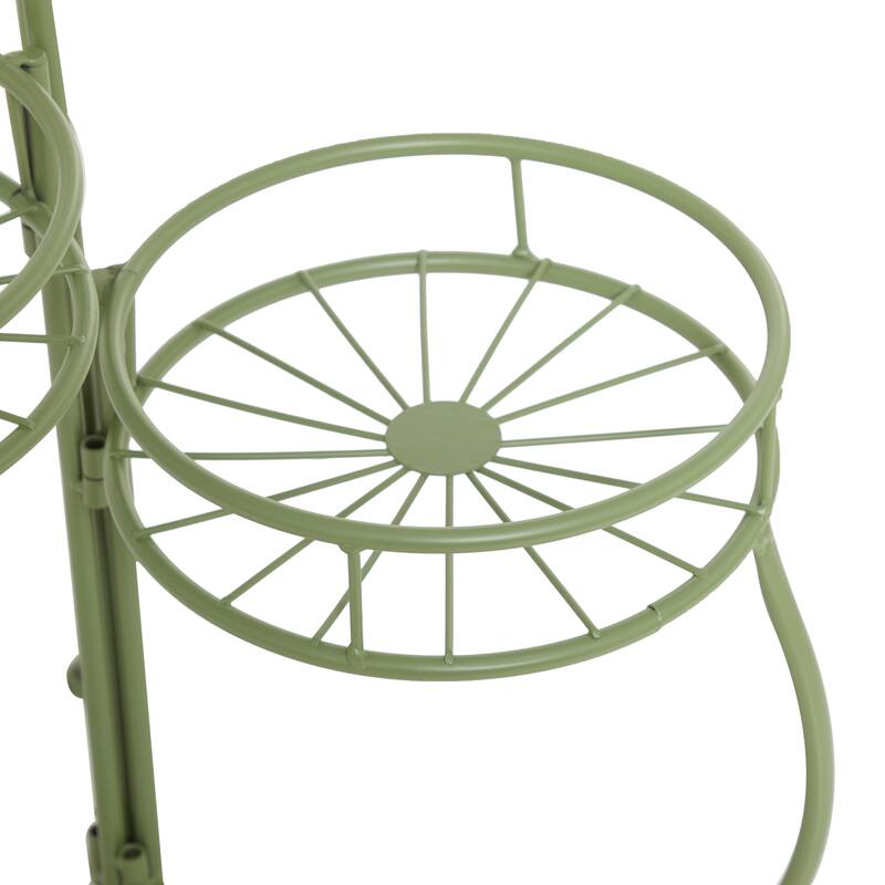 3 Round Shelves Metal Modern Plantstand 22 x 18 x 19 - 18 x 19 x 22
