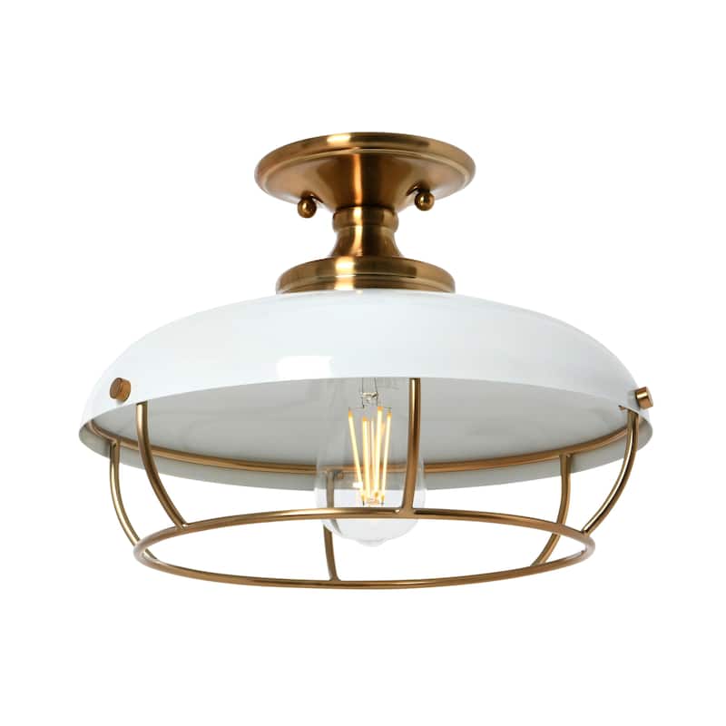 Robert Stevenson Lighting Presley - Semi-Flush Mount Ceiling Light - 13.0"L x 13.0"W x 9.0"H
