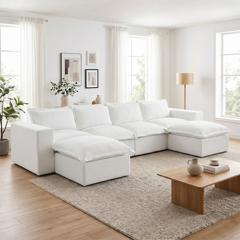 Comfy Cloud Couch Plush Modular Sectional Sofa For Living Room