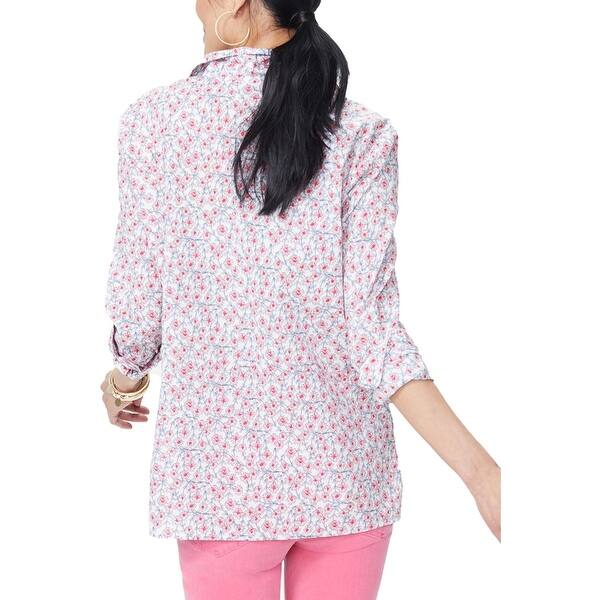 Shop Nydj Womens Lawn Shirt Blouse Cotton Casual Free Shipping