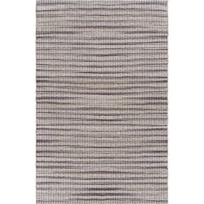 8' x 10' Brown and Gray Striped Area Rug - 6' x 7'