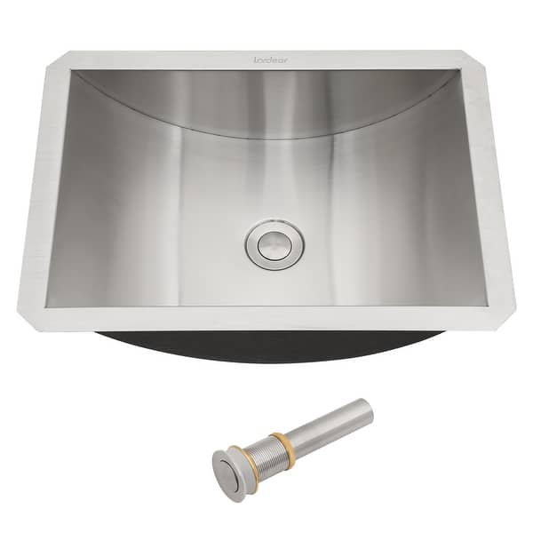 slide 2 of 9, 18" Undermount Stainless Steel Single Bowl Bathroom Basin Vessel Sink - 18in. X 13in. X 5 in. 18in. X 13in. X 5 in.