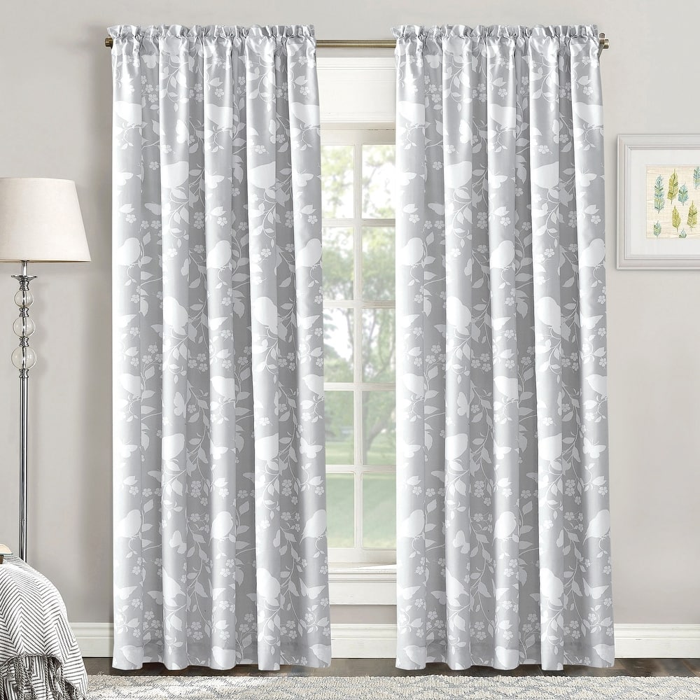 Serenta Birdsong Printed 2 Piece Curtain Set