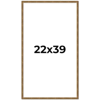 22x39 Frame Gold Picture Frame - Complete Modern Photo Frame Includes