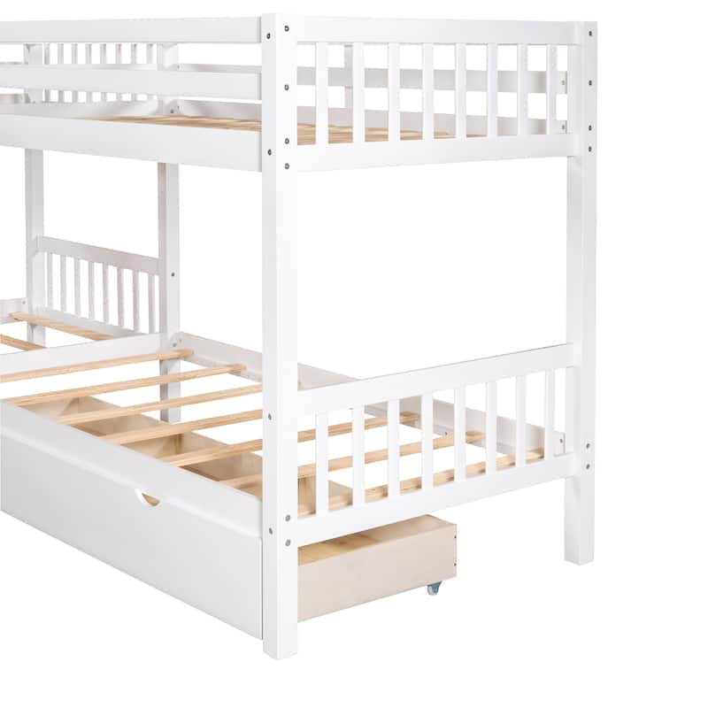 L-Shaped Bunk bed with Drawers