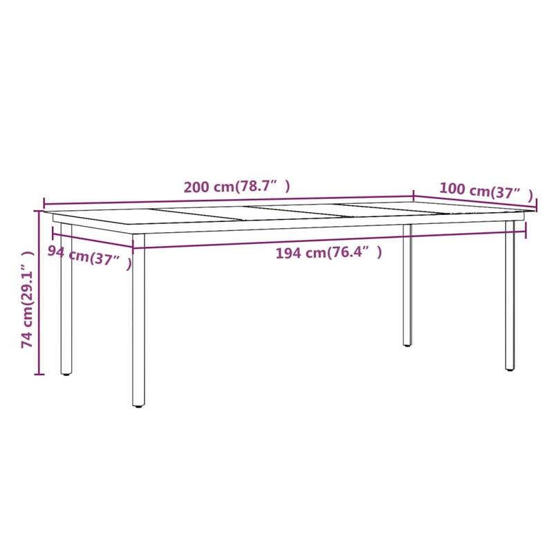 vidaXL Patio Dining Set Outdoor Dining Set Table and Chair Set for Garden