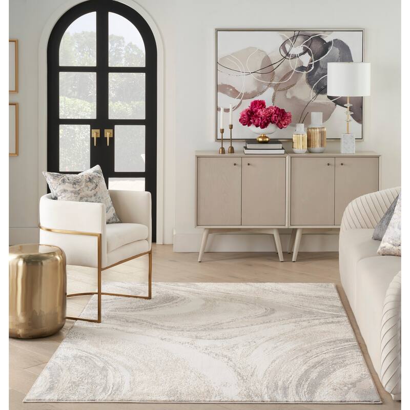 Nourison Brushstrokes Indoor only Abstract Area Rug