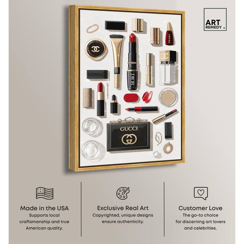 Luxury Makeup Collection II Canvas by Art Remedy