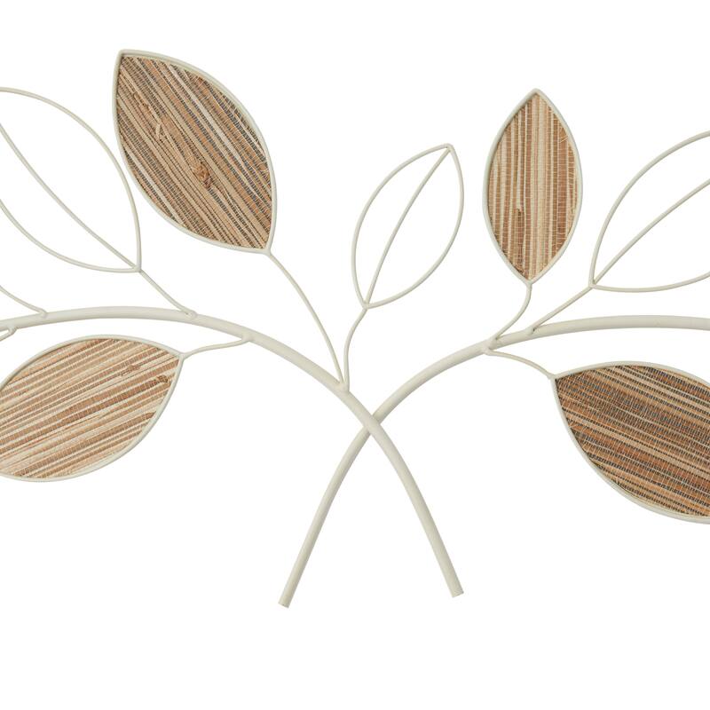 Brown Metal Leaf Home Wall Decor