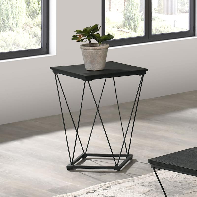 Furniture of America Taren Modern 3-Piece Wood Square Coffee Table Set
