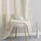 preview thumbnail 35 of 94, HLC.me Abbey Faux Linen Textured Semi Sheer Privacy Light Filtering Transparent Window Grommet Curtain Panels, Pair